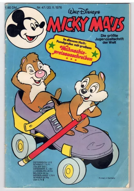 Walt Disneys Micky Maus Nr. 47 / 20.11.1976  - Original Comic Heft