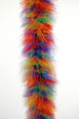 RAINBOW Marabou Feather Boa 22 grams 2 Yards for Halloween Costume Craft Bridal
