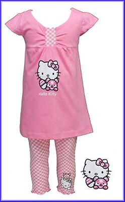 Hello Kitty Girls Sparkle Top and Leggings Set, Blue or Pink, BNWT!