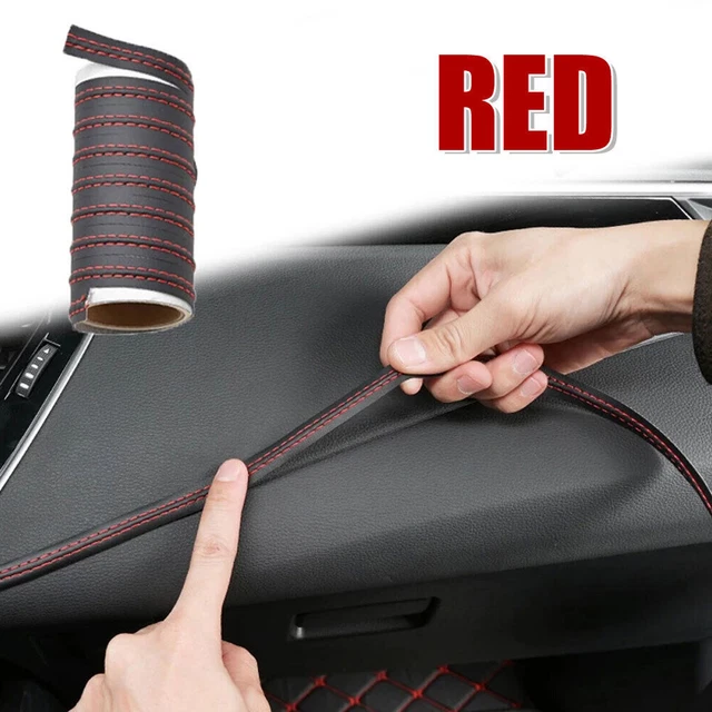2M PU Leather Car Dashboard Line Strip Sticker Moulding Trim Decor Accessories