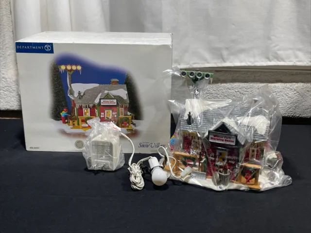 Dept 56 Snow Village Winter Park Warming House #55351 New Retired