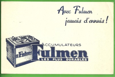 BUVARD PUBLICITAIRE // ACCUMULATEURS FULMEN-MOTO 