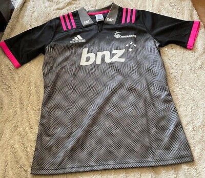 Canterbury Crusaders Nouvelle Zélande adidas Maillot Rugby Gris/Rose L Neuf