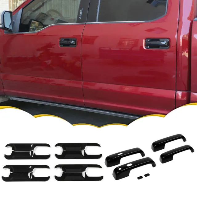 Black Exterior Door Handle Shell Door Handle Bowl Cover Trim For Ford F150 15-20