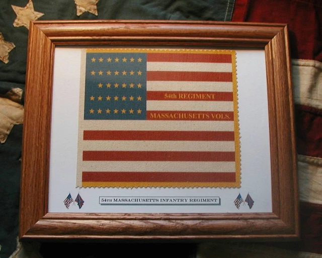 34 STAR FLAG, Civil War Flag..54th Massachusetts...Glory...African