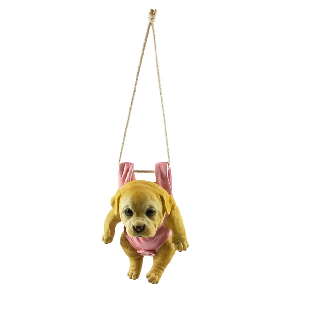 Urbalabs Best Buddies Baby Boy and Baby Girl Hanging Ceramic Puppy Nursery Decor
