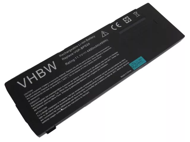 BATTERIE 4400mAh pour Sony VAIO VPC-SB17GGB, VAIO VPC-SB17GGS