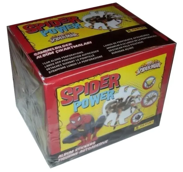 Spider Power Spider-Man Box 50 Packets Stickers Panini