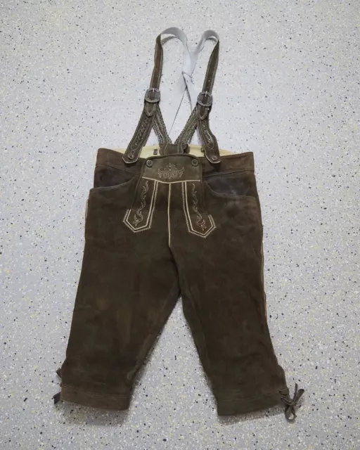 Distler Wildbock Lederhose Grösse 50 Trachten bestickt Kniebund ZD004