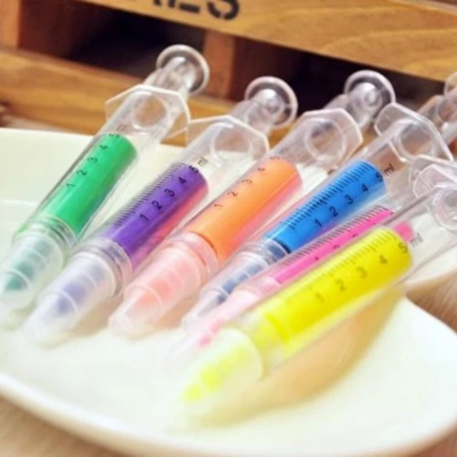 Multi Color Novelty Pen 6 PCS Watercolor Pen Stationery Highlighter Pen  Office