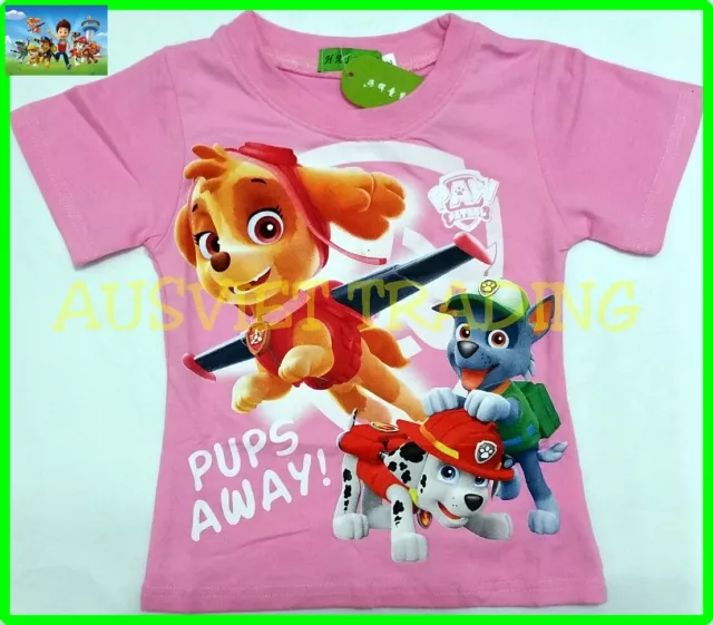 BNWT PAW PATROL Girls kids cartoon Top T-shirt Tshirt 100% cotton new release