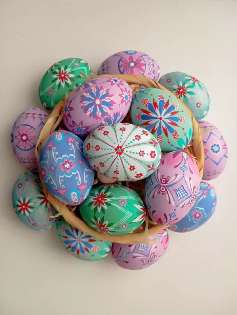 Huevos de Pascua originales Pysanka huevos decorativos juego de 3 piezas en...