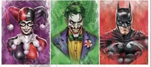 Marvel BATMAN JOKER HARLEY 3D Holographic Lenticular Poster ~ 12"x16" Unframed