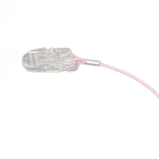 Soporte de abrazadera transparente con clip para audífonos (monaural) - evita pérdidas
