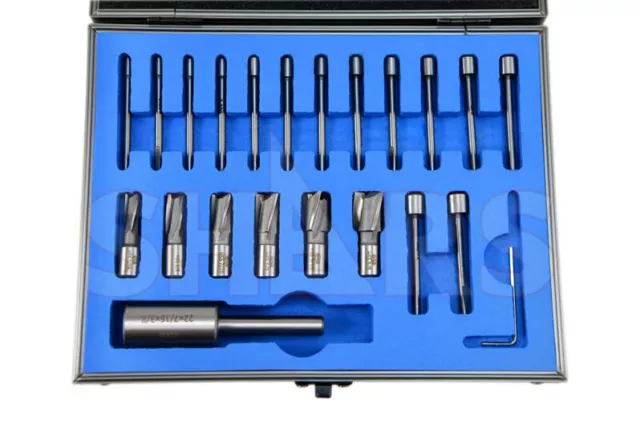 Shars 21 PC HSS Straight Shank Interchangeable Pilot Counterbore Set New L}