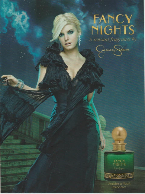 2010 Fancy Nights Perfume - Featuring Actress Jessica Simpson - Print Ad Photo