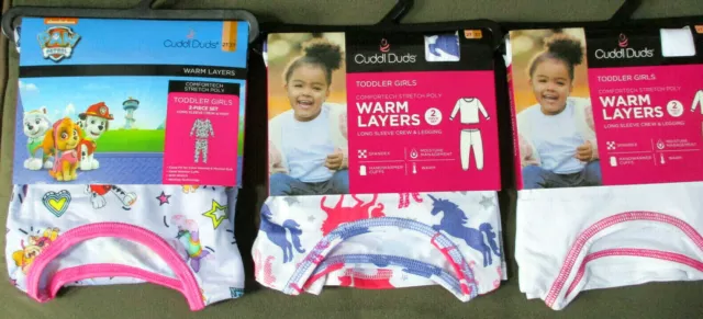 Cuddl Duds New Girls Toddler Comfortech,Paw Patrol,Unicorn, White, 2T/3T, 4T, 5T