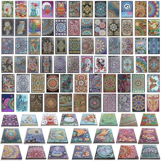 DIY 5D Special Shaped Diamond Painting 50 Pages A5 Notebook Art Diary Book UK
