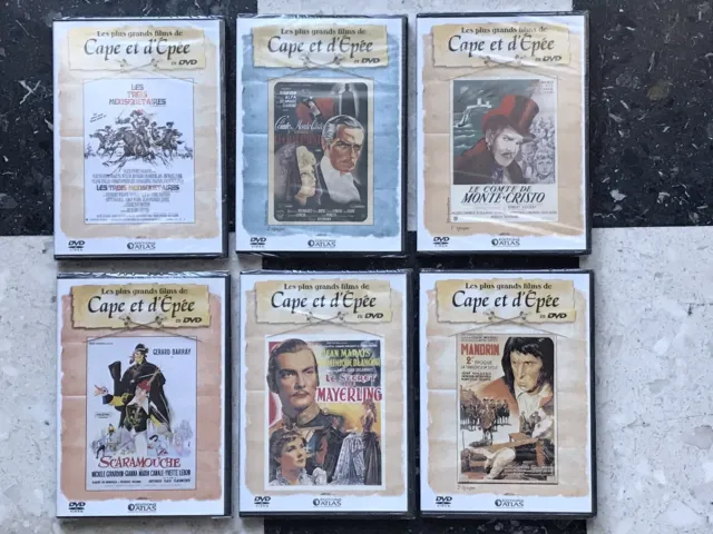 *** Lot De 6 Films Rares, Cape Et D'epee , Neuf Sous Blister ***