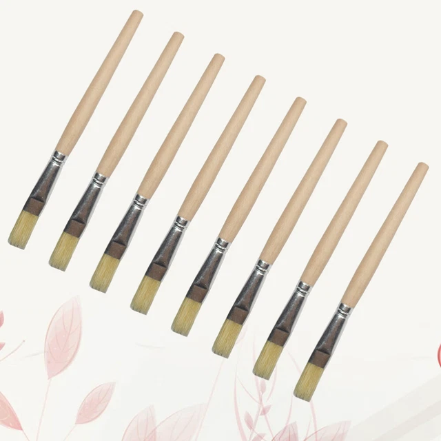 12 piezas cepillo mango de madera pincel herramienta de hornear cepillo de limpieza