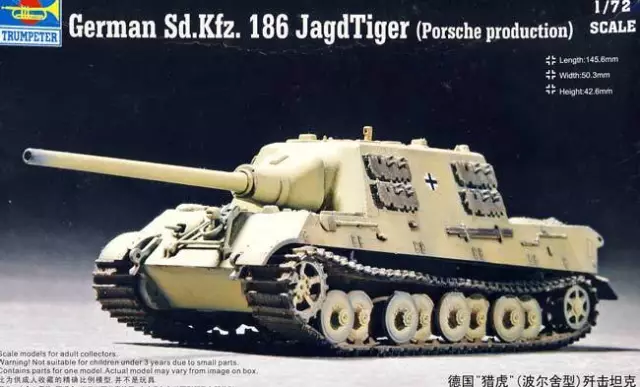 Trumpeter German Sd.Kfz.186 Jagdtiger Porsche - 1:72 Modell-Bausatz NEU OVP Tank