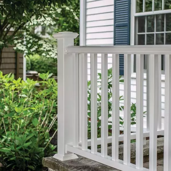 Veranda Traditional Rail Kit White Porch Patio Vinyl Deck Railing 8 ft. x 36 in. 3