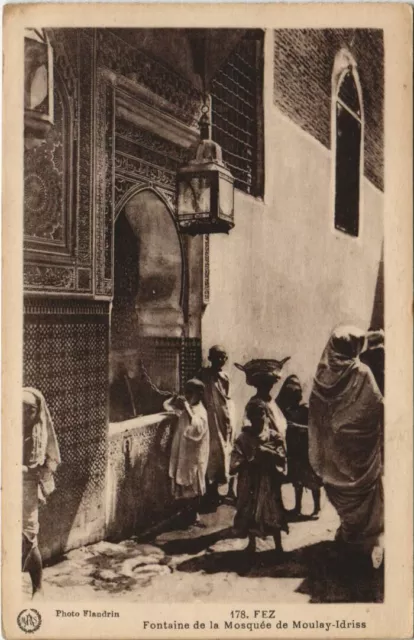 CPA AK FEZ Fountain of the Mosque Moulay-idriss MOROCCO (24227)