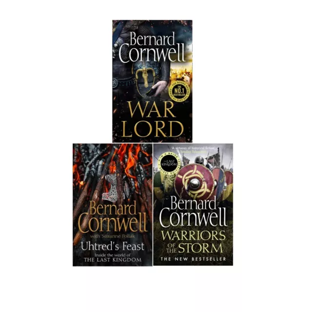 Last Kingdom Series 3 Books Collection Set by Bernard Cornwell War Lord