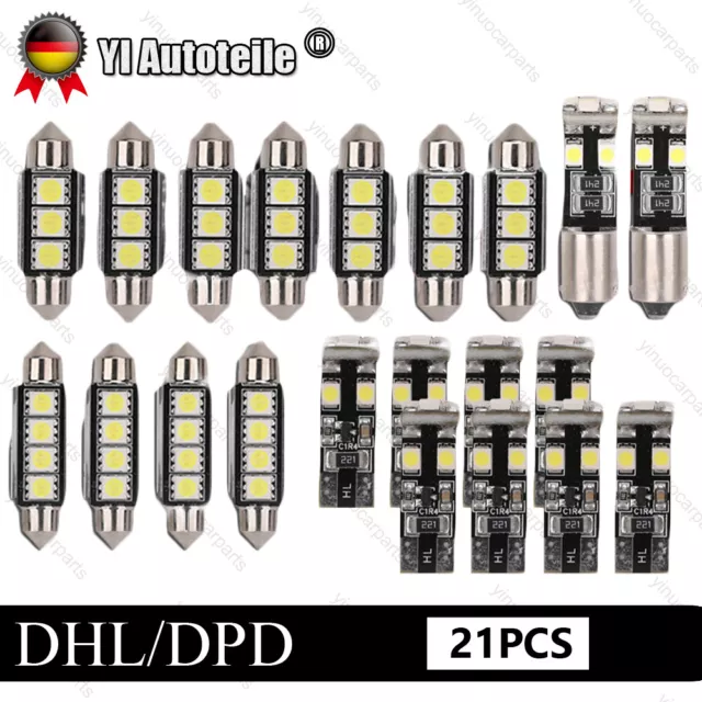 21x SMD LED Innenraumbeleuchtung Set 12V Für BMW 3er E46 Coupe 98-06 Xenon Weiß