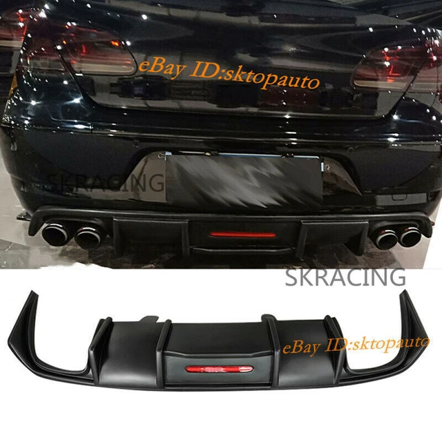 FIT FOR VOLKSWAGEN VW CC 2009-17 PP Rear Bumper Diffuser Spoiler Lip ...