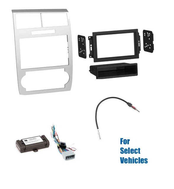 Silver Car Stereo Radio Kit Wire for 2005 2006 2007 Dodge Charger/Magnum +-  Amp