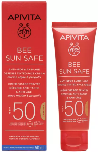 Apivita Bee Sun Safe Anti Spot Anti Age Spf 50 Defense Tinted Face Sunscreen