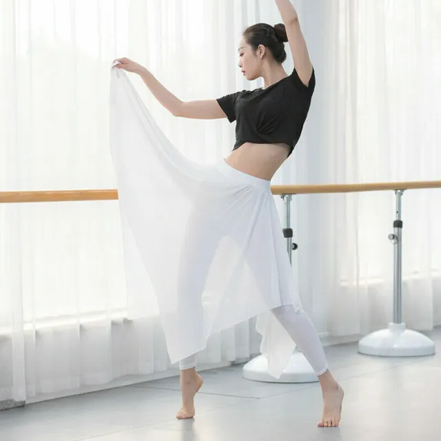 Ragazza Balletto Gonna Chiffon Vestito da Danza Pratica con Pantaloni 3