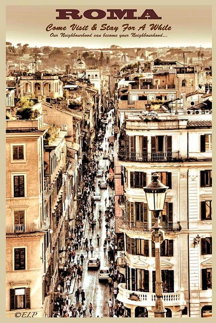 Poster Manifesto 4F Roma Città Aperta - Rossellini Anna Magnani Rome Open City