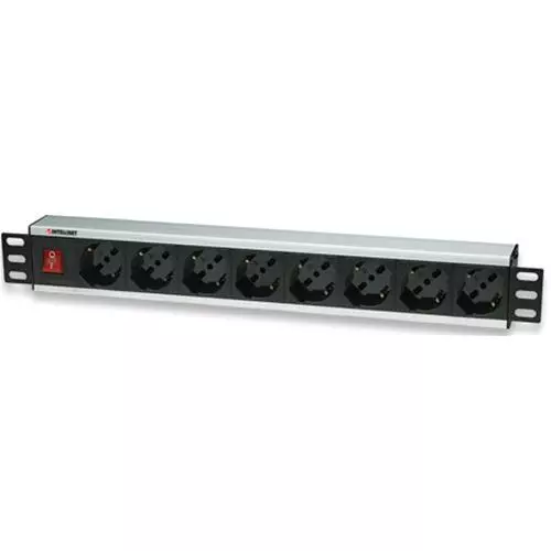 Techly Professional Multipresa per rack 19'' 8 posti con interruttore