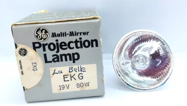 GE General Electric Multi-Mirror Projection Lamp Bulb EKG 19V 80W New Vintage