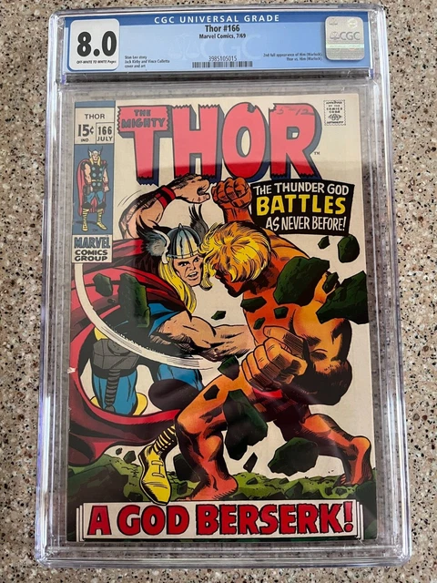 Thor #166 2Nd Appearance Of Him Adam Warlock Cgc 8.0 Ow-W  Marvel Gotg 3