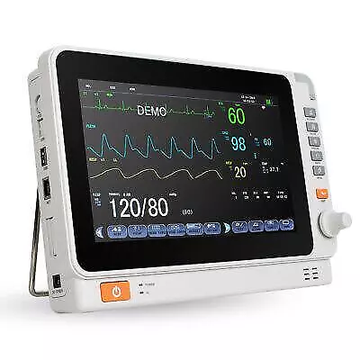 Portable 10 Medical Monitor - ECG NIBP RESP TEMP SPO2  PR - Accurate Health