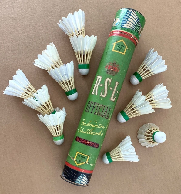 Vintage 1938/39 Rsl Official Tournament Play Badminton Shuttlecocks  Full Dozen