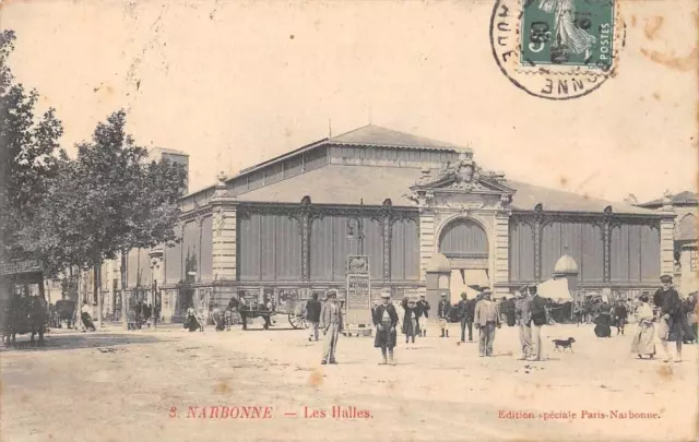 Cpa 11 Narbonne Les Halles