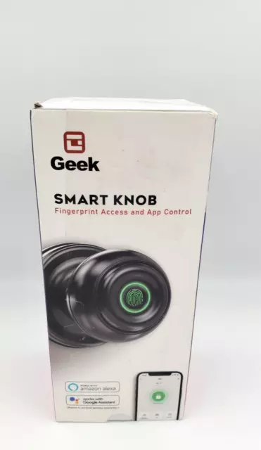 Geek Smart Knob Fingerprint Access and App Control - Black