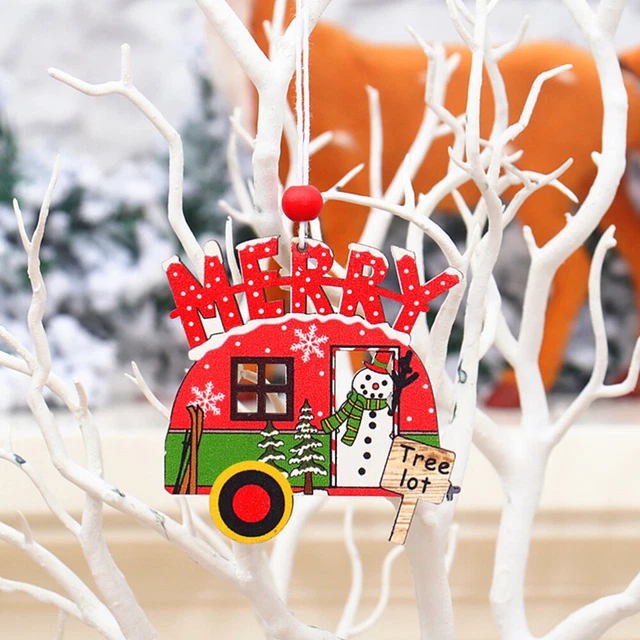 6 PCS Festival-Muster-Anhänger Weihnachtskugeln Weihnachtsschmuck Weihnachten