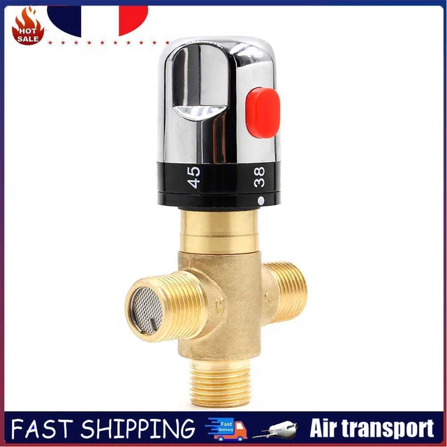 Thermostatic Mixing Valve Temperature Control Valve Bathroom Kitchen Tap Supply