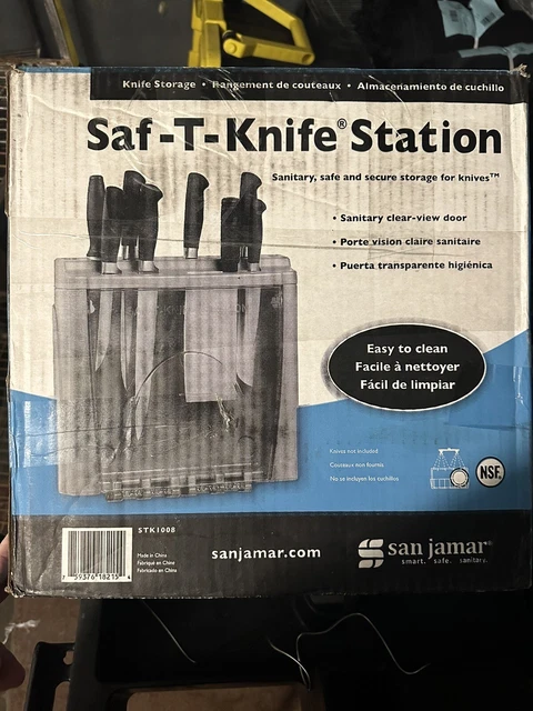 San Jamar STK1008 Saf-T-Knife Assembled Station, 15"Wx15"Hx4-1/4"D
