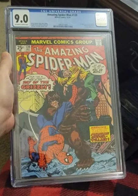 Amazing Spider-Man #139 CGC 9.0  1st Appearance Grizzly & Jackal Key App (1974)