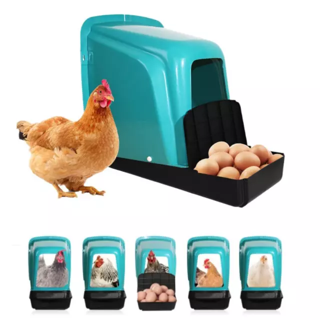 Chicken Laying Box Hen Coop Hutch Egg Nesting Box Inside Outside Roll Away Lay