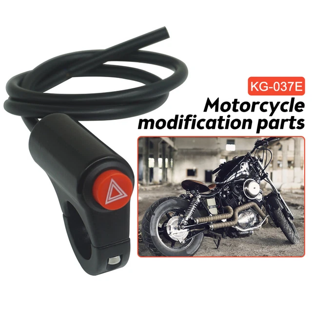 MOTORCYCLE HAZARD LIGHT Switch Double Flash Warning Emergency Signal