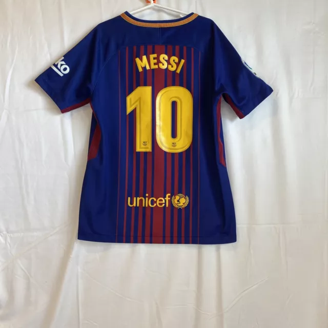 Messi FC Barcelona Home 2017/ 2018 Nike Jersey Football Soccer Youth M