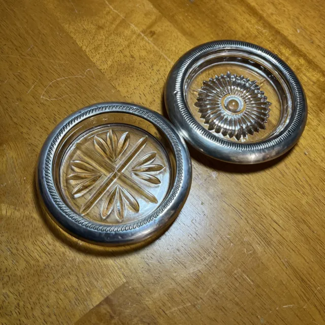 Two Beautiful Sterling Silver Antique Ash Trays!!!