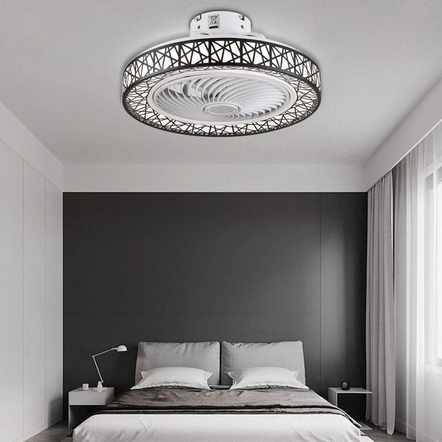 Farmhouse 25" Cage Ceiling Fan Light With Remote Control For Dining Room & Bedroom & Living Room | Lighting - View #11